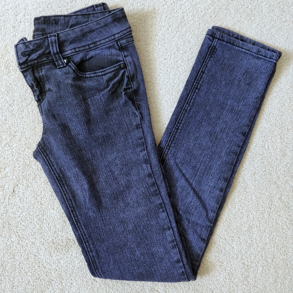 Purple Black Acid Wash Jeans